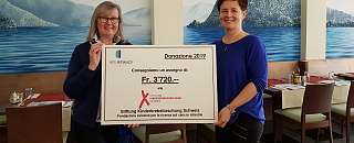Consegna Assegno Kinderkrebsforschung Schweiz 2018